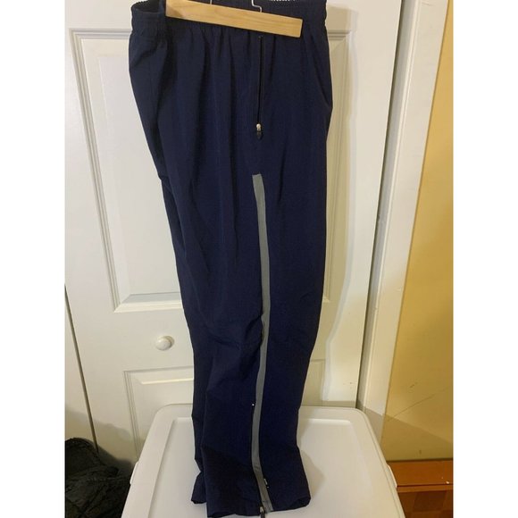 Starter Men’s‎ Sz XL Windbreaker Jogging Track Pants Navy Blue Zip Ankle - Picture 6 of 8